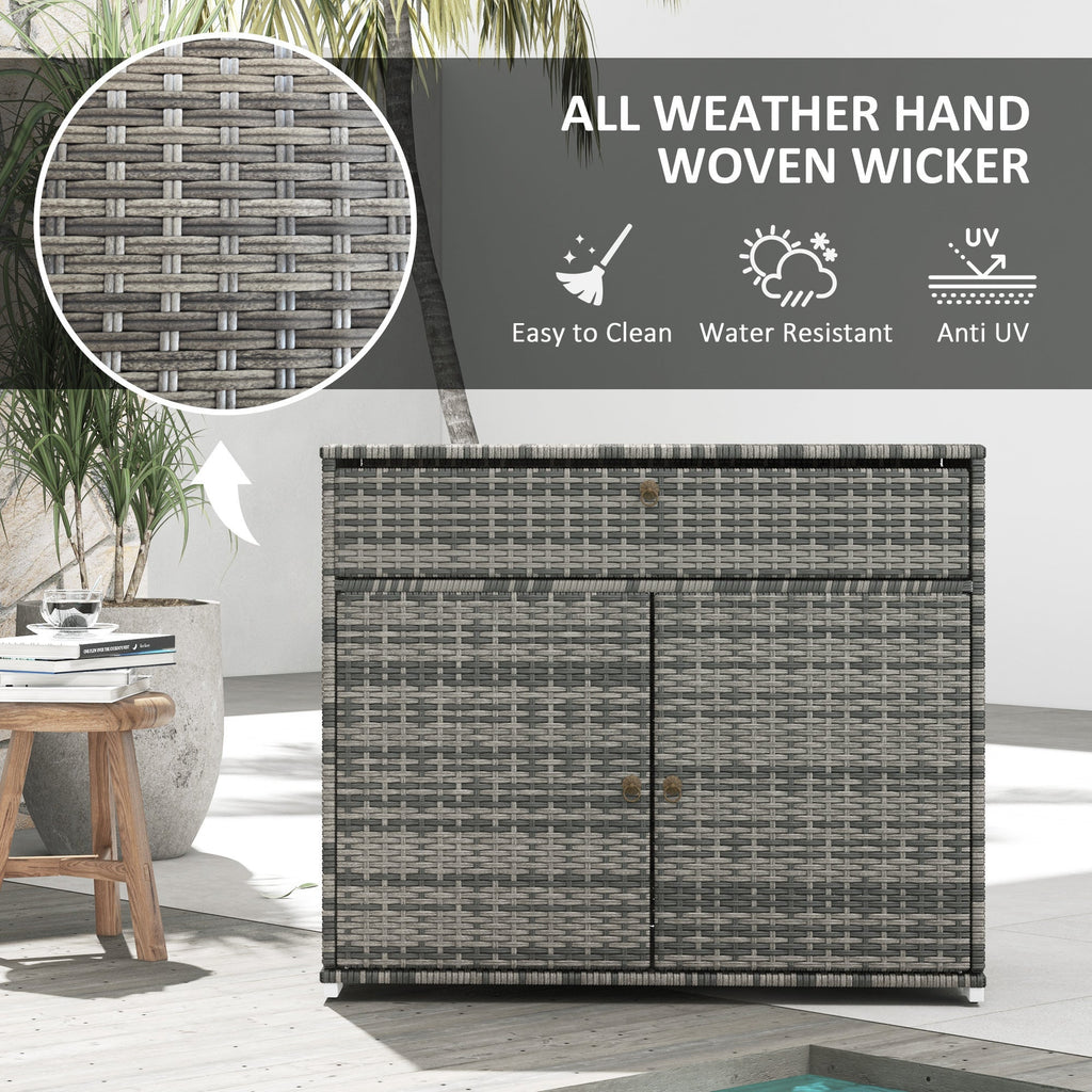 Outdoor Towel Rack and Pool Toy Cabinet, Hot Tub Accessory Storage, Freestanding