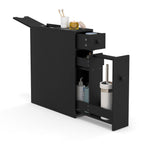 Black Bathroom Cabinet Space Saver Storage Organizer