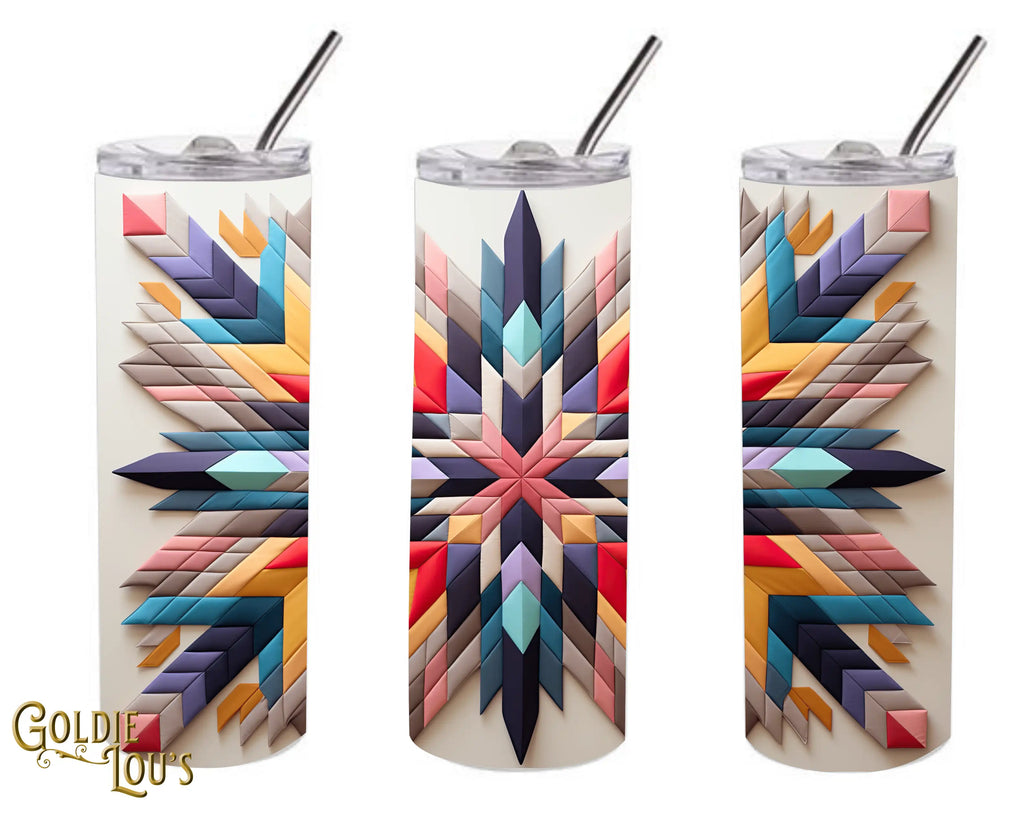 Diamond Quilt Skinny Tumbler