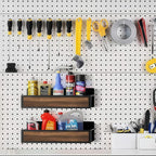 Magnetic Refrigerator Organizer Shelf｜No Drill Fridge Side Spice Rack｜Carbon Steel Magnetic Storage with Wood-Grain Look｜Strong Hold Space Saving Kitchen Organizer for Small Kitchens