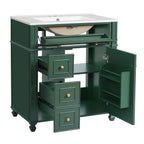 Bathroom Vanity Cabinet With Sink, Soft Close Doors With Door Organizer