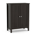 2-Door Bathroom Floor Storage Cabinet Space Saver Organizer