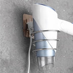 Unique Designed Hair Dryer Holder Blower Organizer Adhesive Wall Mounted Nail Free No Drilling Stainless Steel Stand Tool For Bathroom Bedroom