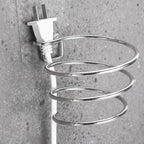 Unique Designed Hair Dryer Holder Blower Organizer Adhesive Wall Mounted Nail Free No Drilling Stainless Steel Stand Tool For Bathroom Bedroom