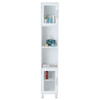 71 Inch Tall Tower Bathroom Storage Cabinet and Organizer Display Shelves for Bedroom